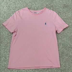 Polo by Ralph Lauren Men’s Pink Crew Neck Short Sleeve Tee.